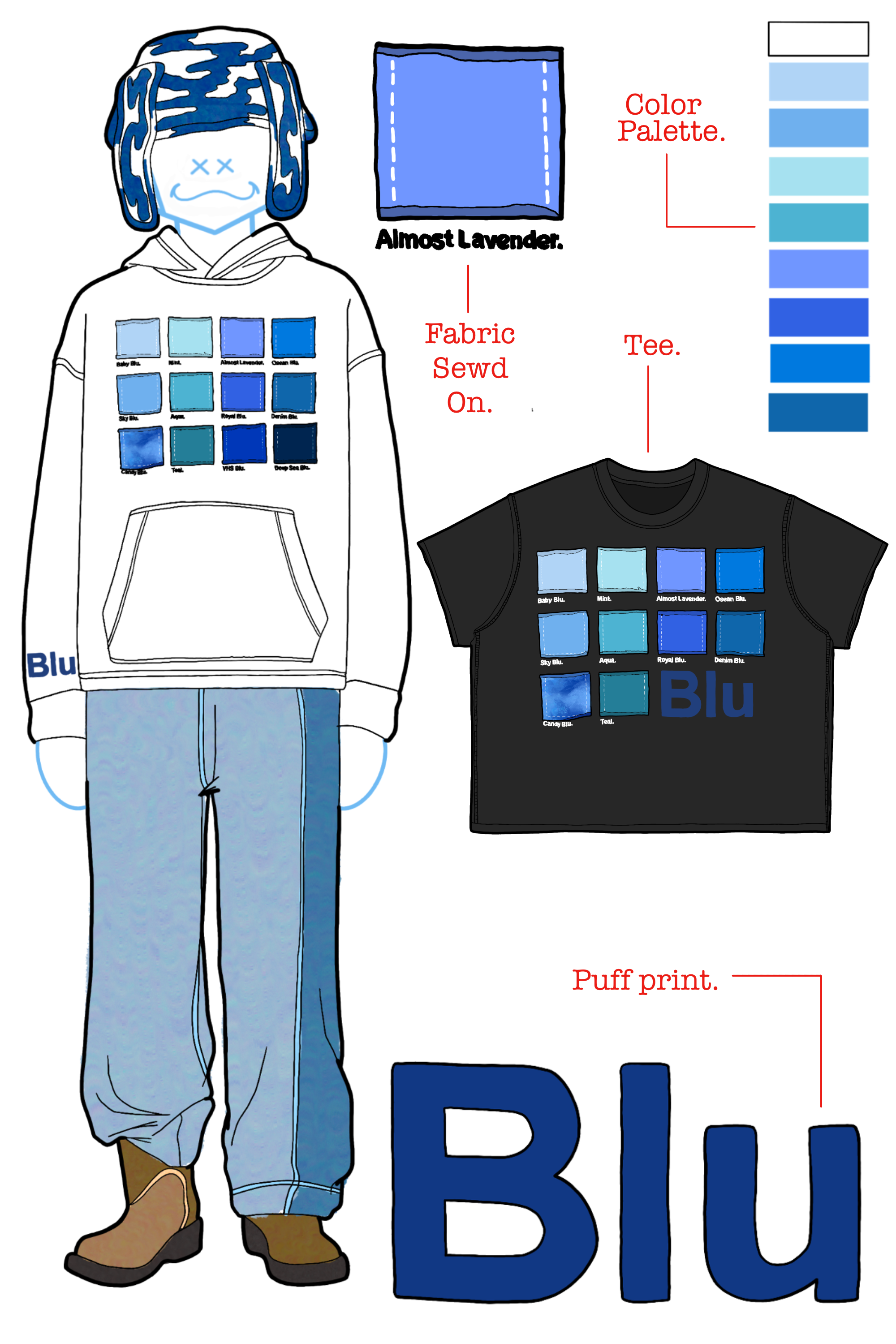 BLU COLOR PALLETE TEE